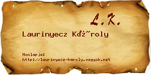 Laurinyecz Károly névjegykártya